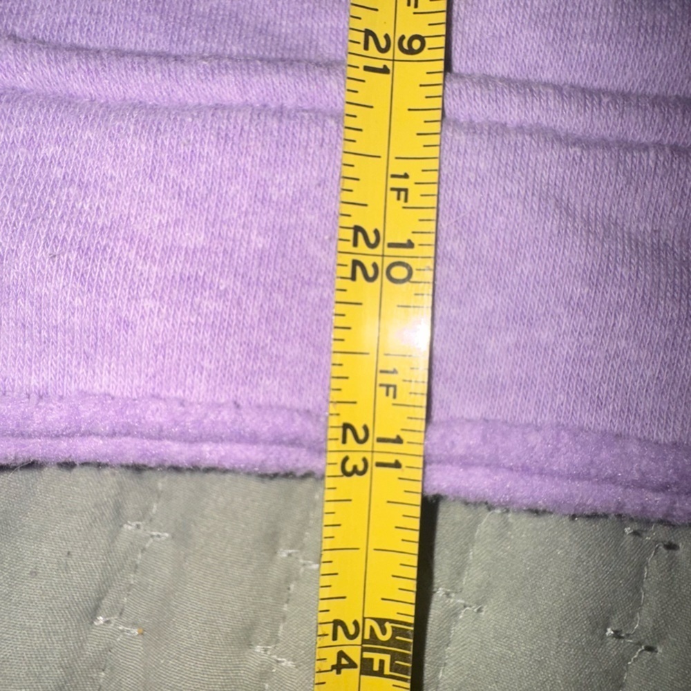 C. Est. 1946 boho purple sweatshirt with lace detail. Size XL - Picture 6 of 11